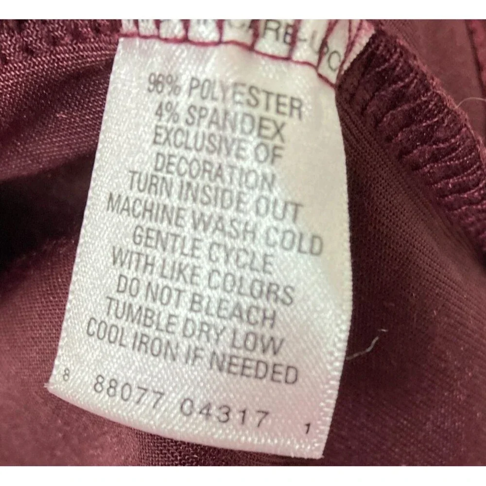 Great Northwest Indigo Women's Shirt Size 1X Burgundy Stretch Crushed Velvet